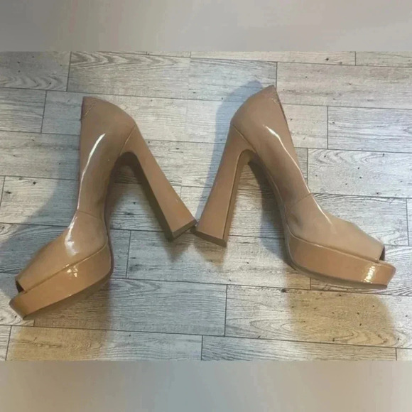 Sam Edelman nude peep toe heels - Picture 6 of 8